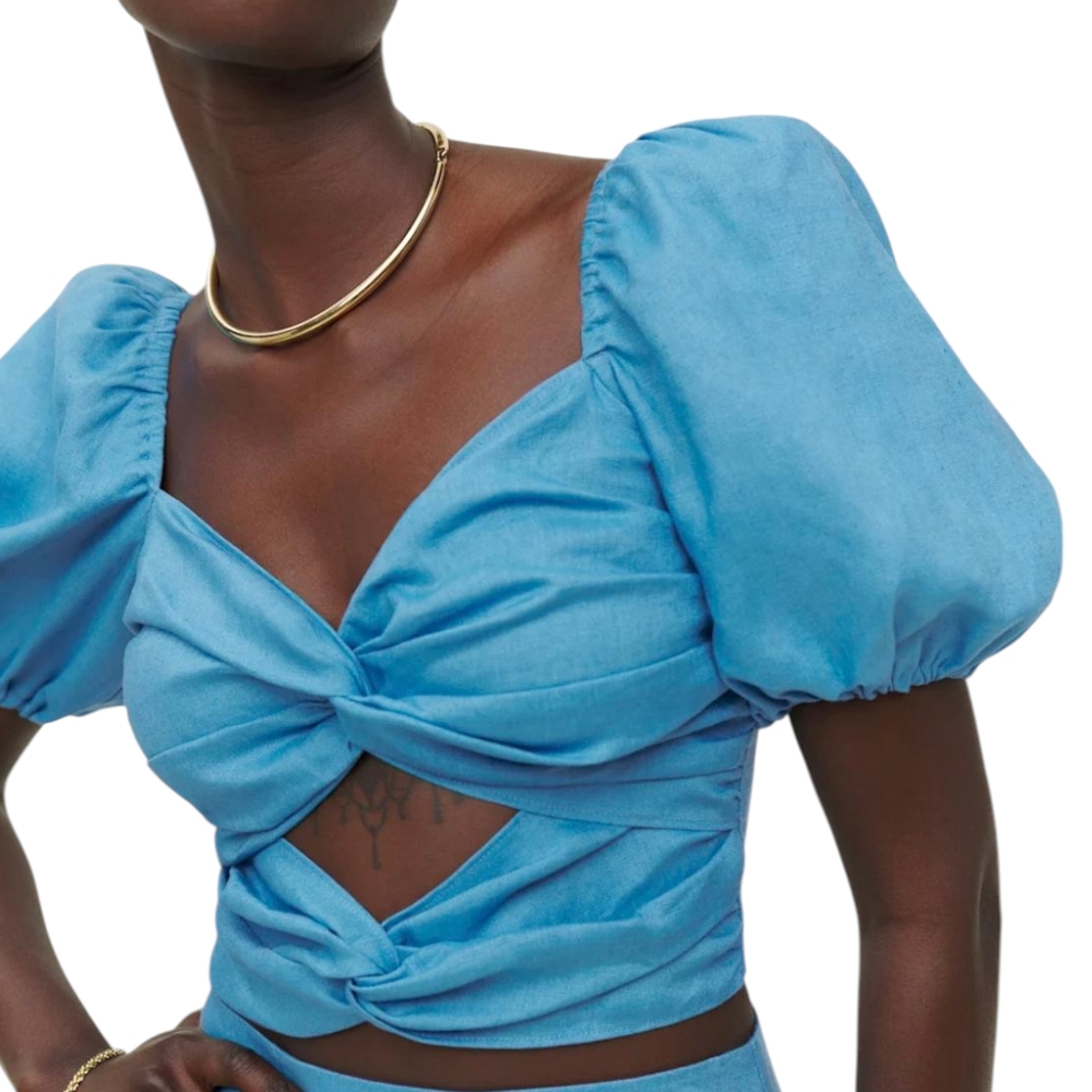 Reformation Karina Linen Top - Picture 3 of 9